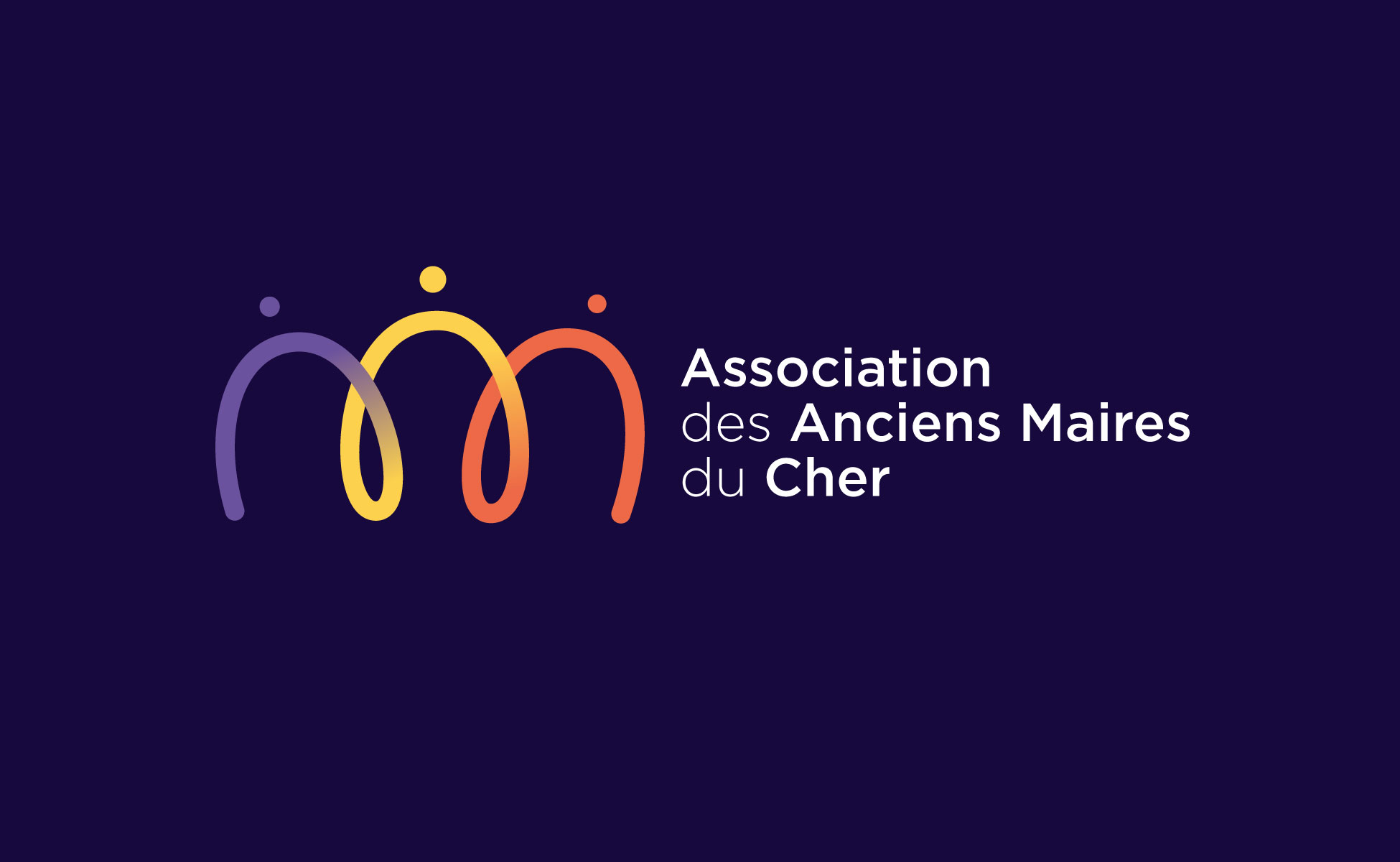 Logo, identité visuelle, affiche, flyer pour l'Association des Anciens Maires du Cher