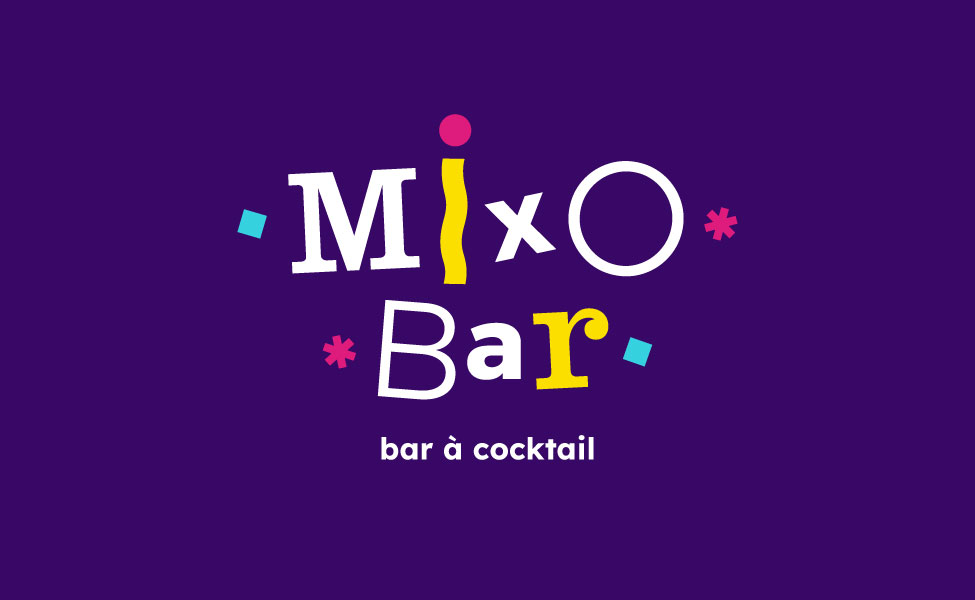 Logo, identité visuelle, affiche, dépliant pour Mixo Bar - Bar à Cocktail